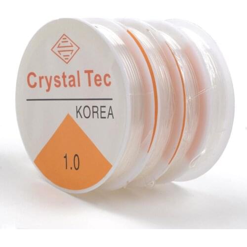 Strong Stretchy Elastic Ropes White Crystal String Cord 6/8/10/12m Roll Beading Wire Thread DIY Beads Jewelry Bracelet Necklace