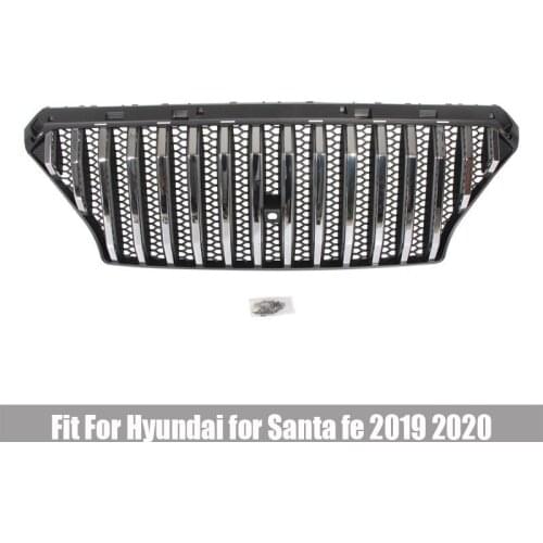 ABS grille radiator for Hyundai new Santa fe 2019 2020 Car Front racing grille Santafe black silver