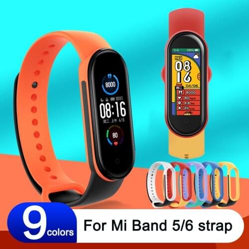 Colorful Strap for Xiaomi Mi Band 3 4 Bracelet Breathable for straps xiaomi my band 5 6 Replacement Double Color Strap Wristband
