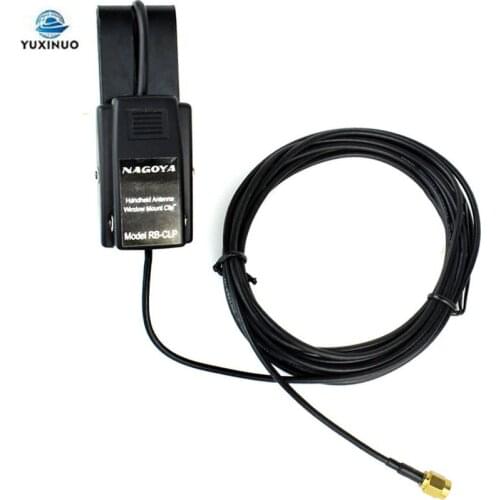 Nagoya RG-174/U 3M Window Clip Mount Radio Handheld Antenna Mounting Bracket RB-CLP SMA-Male for Two Way Radio Walkie Talkie