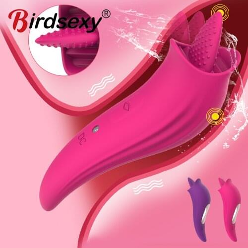 Silicone Innovative G-spot Vibrator Rechargeable Tongue Massage 8 Speed Vibrating Quiet Clitoris Stimulator Sex Toys for Women