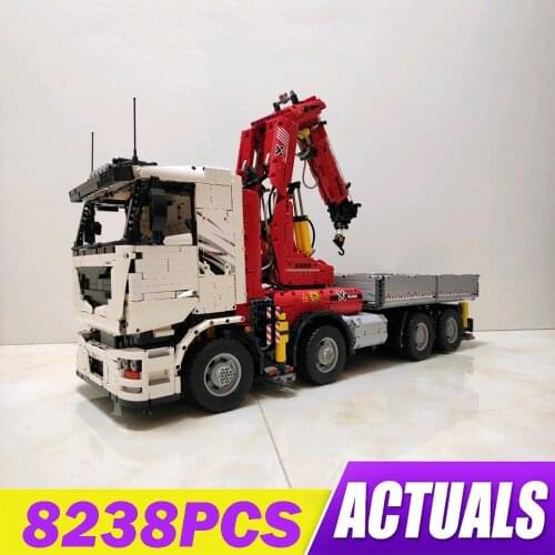 Mould King High-Tech Car Series The MOC-8800 RC Pneumatic Crane Truck Car Model Building Blocks Bricks Toys Kids Christmas Gifts