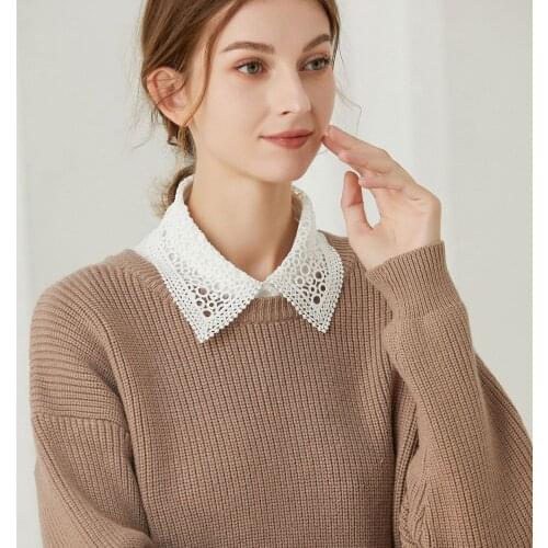 2021 Women White Fake Collar Blouse Sweater Lapel Detachable Shirt Collar Female Removable Half Shirt Tops False Collars
