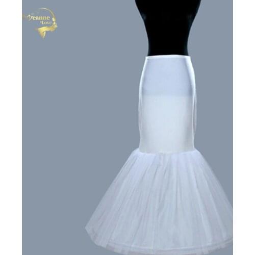 Hot Sale Cheap Mermaid Chemise Petticoat Crinoline Slip Underskirt For Mermaid Wedding Dress Bridal Gown 005