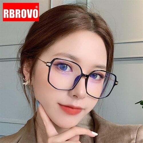 RBROVO New Blue Light Glasses Frame Women 2021 Polygon Eyeglasses Frame Women/Men Luxury Clear Lens Lentes De Lectura Mujer