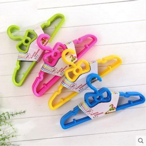 10pcs/lot 30cm Plastic Solid child hanger baby hangers for clothes rack slip-resistant clothing hanging pants rack