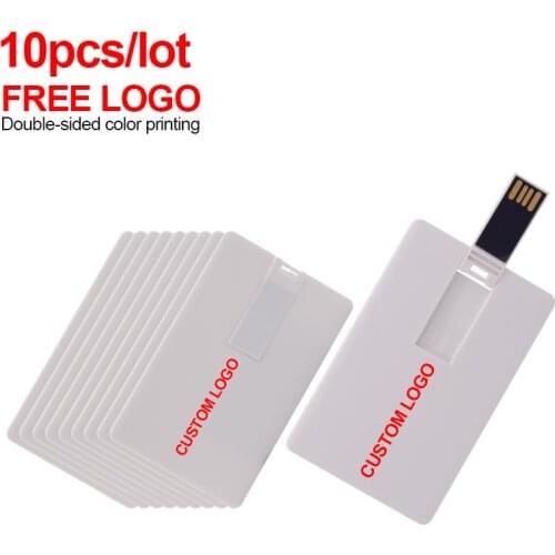10pcs/lot Bank Credit Card USB Flash Drive 2.0 Pendrive 4GB 8GB 16GB 32GB 64GB Wedding/Photography Storage U Disk Souvenir Gifts