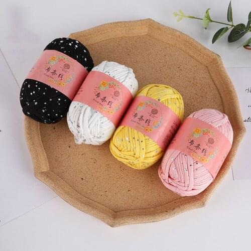 100g Thick Colorful Hand-knit Woven Thread Cloth Strip Yarn Hand Knitting Crochet Thread for DIY Handmade Carpet Basket Yarn