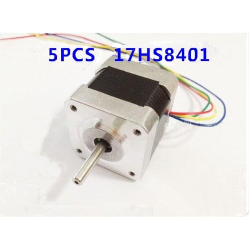5pcs / lot 4-lead Nema 17 Stepper Motor 42 motor 17HS8401 1.8A CE ROSH ISO CNC Laser Grind Foam Plasma Cut