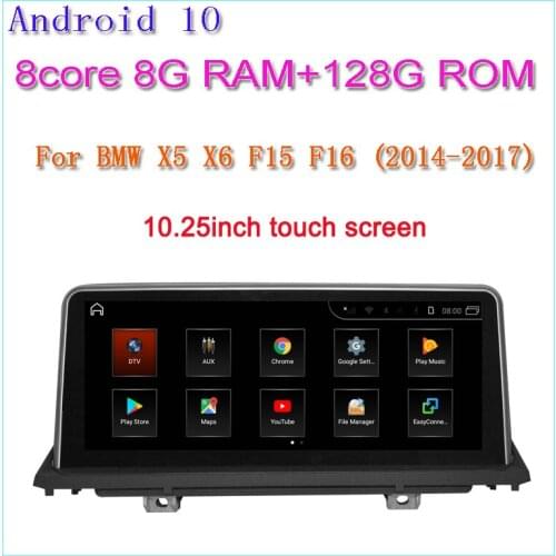 Android 10 Car Dvd For Bmw X5 X6 F15 F16 2014 -2017 Player Car Audio Stereo Octa Core 8G RAM 128G ROM Touch Screen