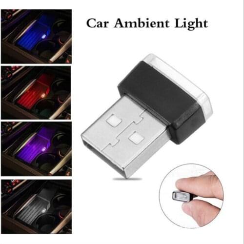Car Universal USB LED Decorative Light Auto Parts For Volkswagen VW Golf 4 6 7 GTI Tiguan Passat B5 B6 B7 CC
