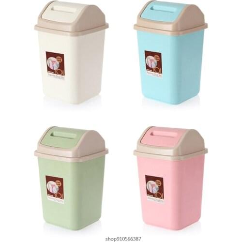 Free Shipping Trash Can with Shake Lid Plastic Waste Bin Garbage Dustbin Trashbox for Home Office Kitchen Supplies 21 wholesales