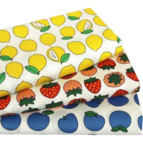 Fruit cotton fabric Printed Cotton Patchwork Baby Quilting Sewing Fabric for Clothing Curtain Bedding Pinted Fruit 160cm