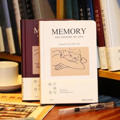 Art Retro Series Hardcover Multifunctional inner page Japanese Notebook Blank Line Grid Dotted Notepad Agenda Stationery Journal