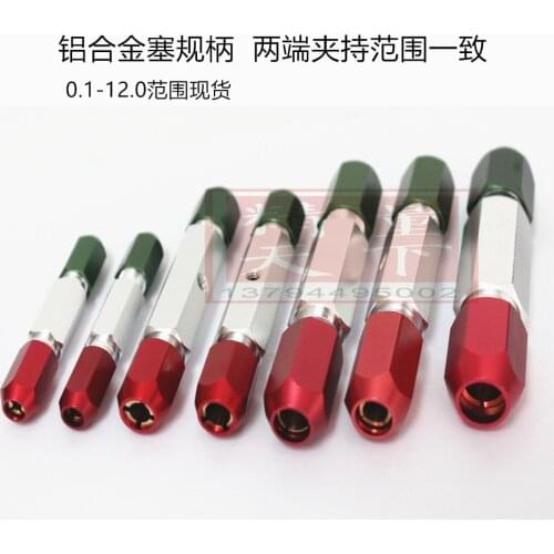 Red and green needle gauge handle 0.1-1 1-2 2-3 3-4 plug gauge handle go no go gauge handle pin gauge double head gauge handle