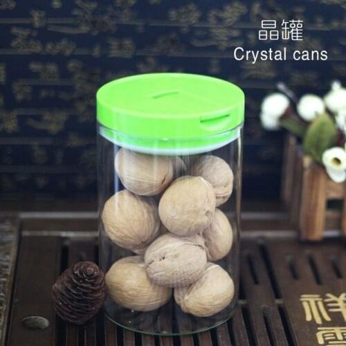 Creative glass sealed jar kitchen snap cover storage jar heat resistant glass storage jar tea sealed jar