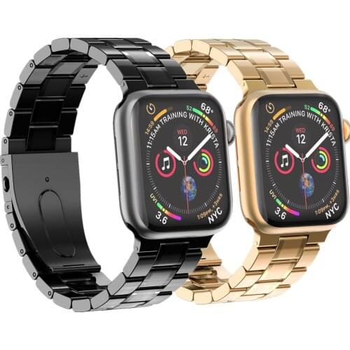 Upgraded correa for iwatch bands Solid Stainless Steel pulseira for apple watch 5 band 44mm 40mm Series 4 3 watchband 38mm 42mm
