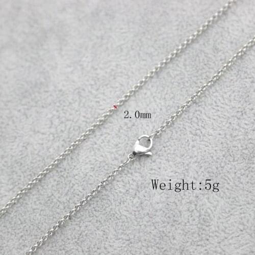 10pcs New Arrive 316 Stainless Steel 24inch 2mm rolo necklace Chains for living glass lockets & oil Diffuser Locket