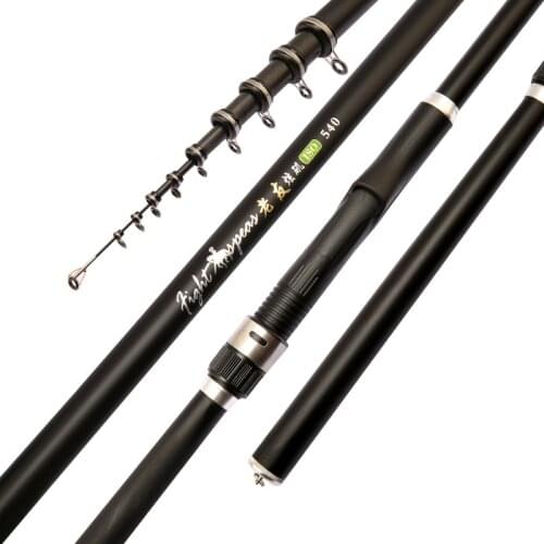 Spinning Rod Carbon Fiber Portable Rock 2.4m 3.6m 4.5m 5.4m 6.3m 7.2m Carp Rod Telescopic Sea Fishing Rod Ultralight Hard