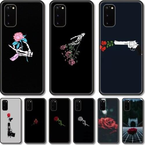 Rose lover Phone Case For Samsung Galaxy Note S 21 20 10 9 8 E Lite FE UW Ultra 5G PRO Black Shell Cover