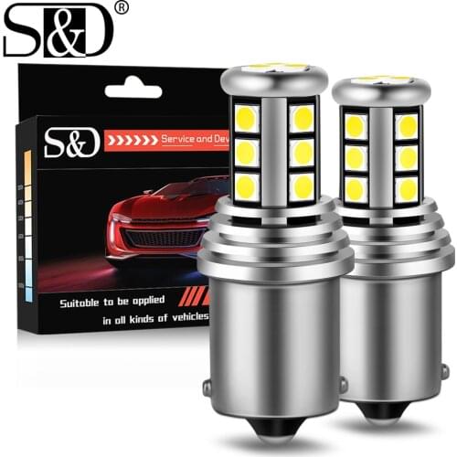 2pcs P21W LED Bulb Canbus BA15S BAU15S PY21W LED P21/5W 1157 BAY15D Turn Signal Light DRL 12V 6500K White Super Bright 3030 SMD
