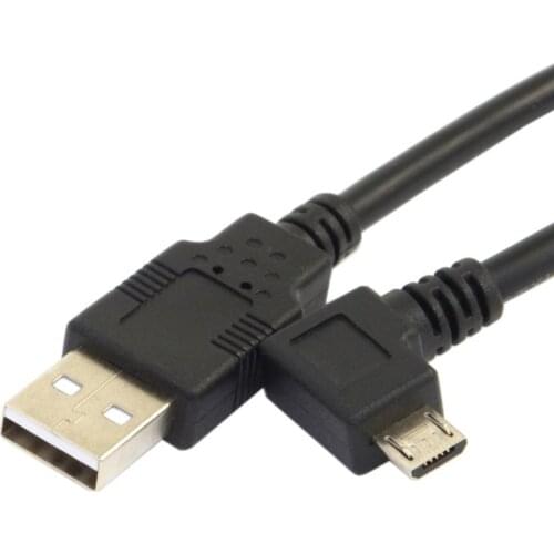 USB 2.0 to Micro USB Cable Left Angled 90 Degree Micro USB Male to USB 2.0 Data Charge Cable for Cell Phone & Tablet 3m/5m
