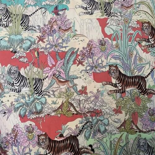 Customized fabric digital printed cotton velvet Chiffon canvas printing customized sewing fabric factory shop