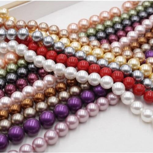 Pearl beads 3-14mm Glass Pearl Beads White Glass Imitation Round Loose Beads For Jewelry DIY Bracelet Necklace Making 15"/strand