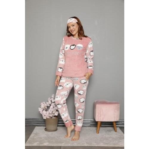 Women Welsoft Fleece Pajamas set Color Rose 20048