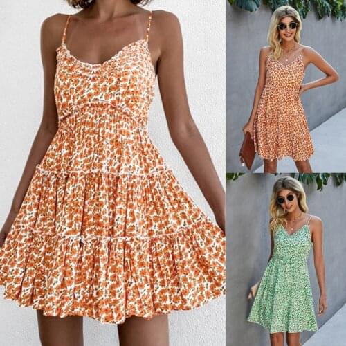 Women Summer Dress 2021 New Fashion Printing A Word Sexy Backless Mini Dresses Vestido De Mujer ONYLQ212S4156