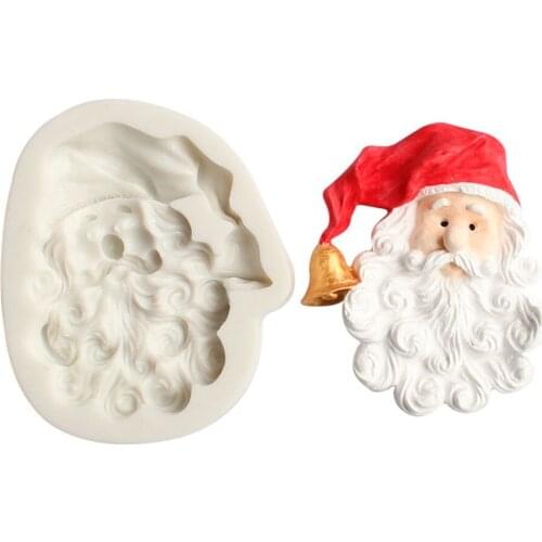 1pc Santa Claus Silicone Molds Christmas Cake Moulds Chocolate Fondant Mould Sugarcraft Cake Decorating Tools Baking Accessories