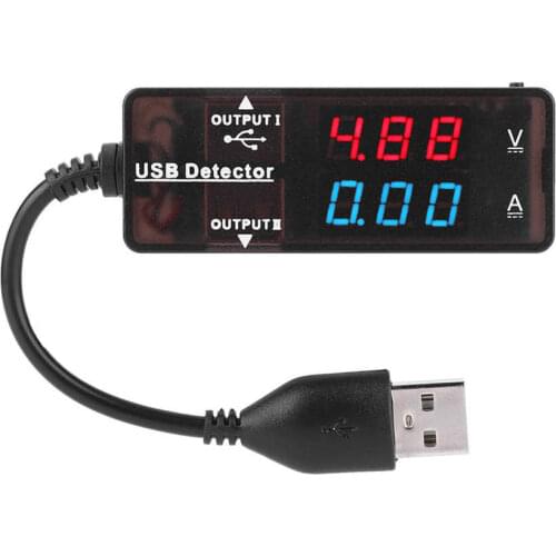 1 pcs YB26VA Dual Display USB Detector Voltmeter Ammeter Voltage Current Meter Battery Capacity Tester
