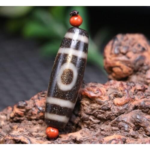 4A Energy Tibetan old Agate Oily Patina 3 Eye Big Wisdom Symbol dZi Bead Totem Amulet Pendant Amulet LKbrother Top Quality