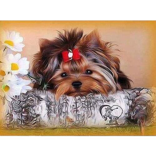 5D Diamond Mosaic handmade Diamond Painting Cross Stitch Diamond Embroidery Dog Patterns Rhinestones decoration Painting GH143