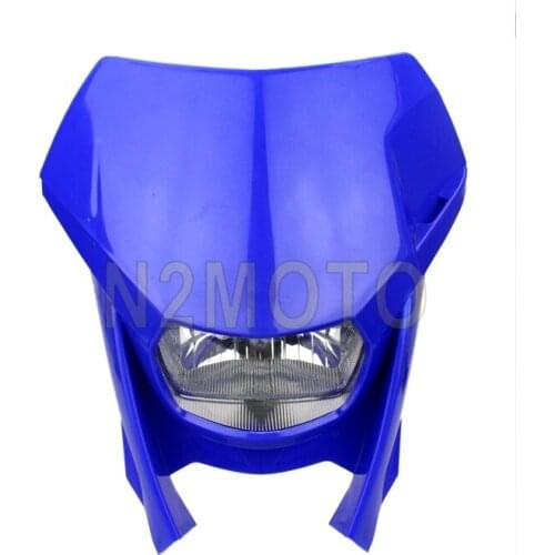 7 Colors 12V Supermoto Headlight Fairing Front Lights Motocross Headlight Mask for Yamaha WR TTR 250 450 R Dirt Bike MX Enduro