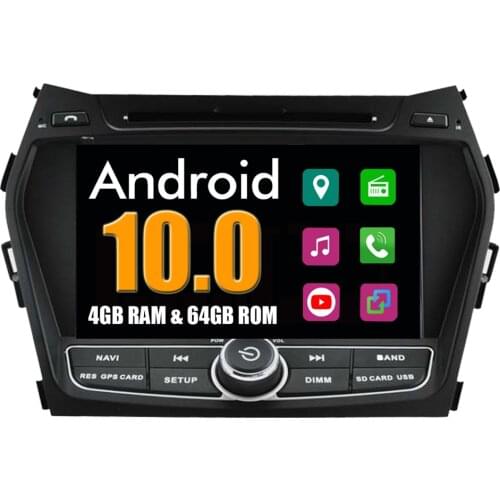 RoverOne Car Multimedia System For Hyundai IX45 Santa Fe Santafe Android 10.0 Radio Stereo DVD GPS Navigation Media Music Player