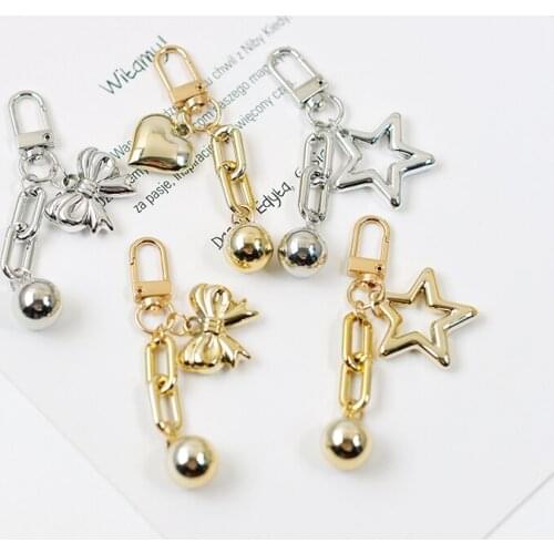 Bowtie star key chain bag pendant key chain chain Style Keyring Cool metal Key Holder