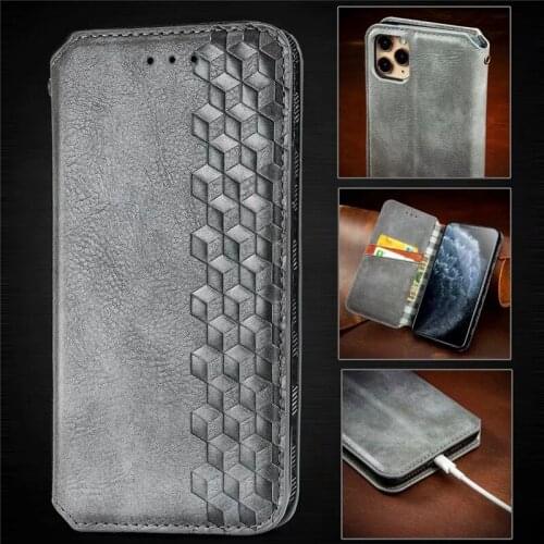 10Pcs Lattice PU Leather Wallet Flip Phone Cover TPU Case for iPhone 6 7 8 Plus XS XR X 11 12 Pro Max