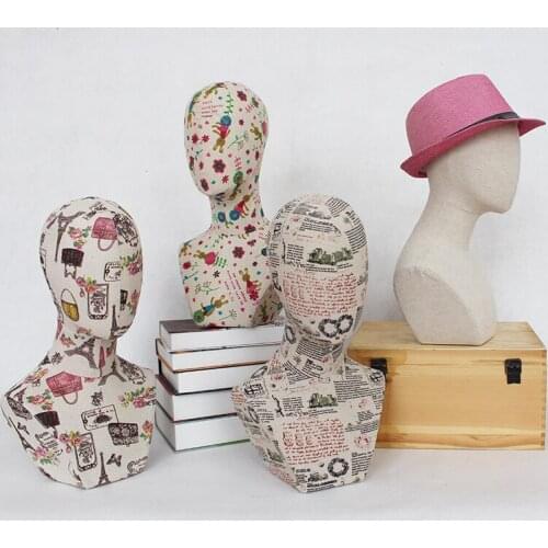 Hot Sale!! High Quality Male Fabric Head Model Fabric Mannequin Head On Sale