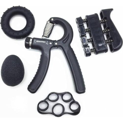 Grip Strength T rainer Kit (5 Piece Set), Hand Grip Strengthener Kit, Hand Strengthener & Grip Strength Kit - Hand Exerc
