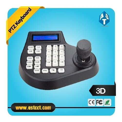 Cheape Mini 3D CCTV keyboard Controller Joystick for RS485 PTZ Speed dome camera Bracket Support Pelco-D protocol 4 Axis