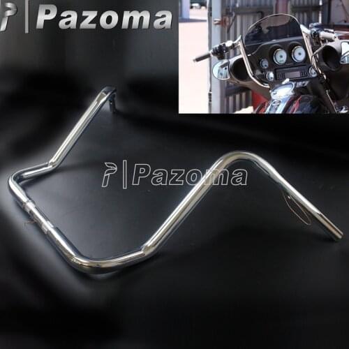 Motorcycle Chrome 16" Handlebar Batwing Fairing Monkey Bars For Harley Touring Dressers Baggers FLHT FLHTC Street Glide