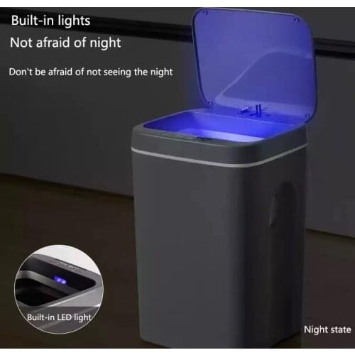 Waste Bins Trash Bags Kitchen Trash Bin Smart Sensor Trash Can, Automatic Sensor Trash Can, Household Toilet Trash Can