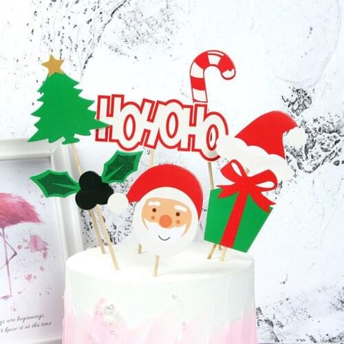 New Year Cake Topper Merry Christmas Cake Topper Signs Happy New Year Christmas Party Home Decorations