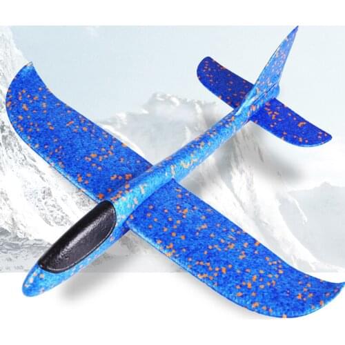 2pcs Big Foam Plane Glider Hand Throw Airplane Light Inertial Bubble Planes EPP 48cm Outdoor Launch Kids Toys for Children Gift