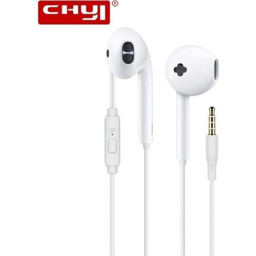 3.5mm Wired Earphone Stereo Music Earphones Earpiece Volume Control Earbuds Hands-free Headset With Mic For Iphone Andriod Phone
