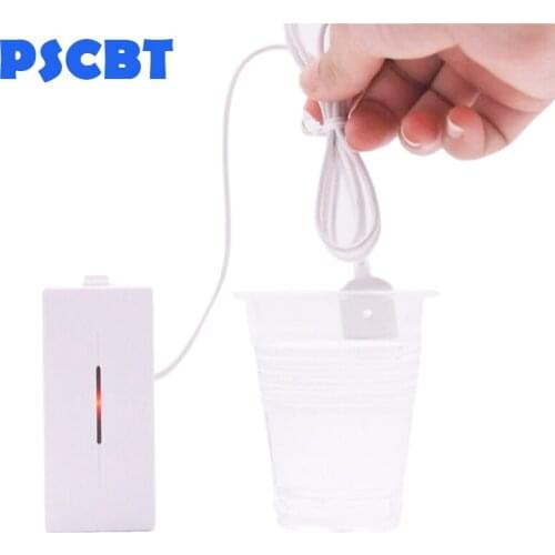 PSCBT Water Sensor 433MHz Water Leakage Detector Sensor Over Flow Alarm for Kitchen bathroom toilet Home Warehouse