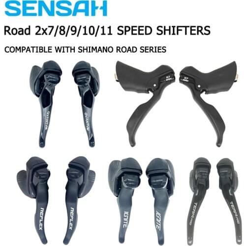 SENSAH Road Bike Shifters 2x7/8/9/10/11Speed Lever Brake Bicycle Derailleur Compatible For Shimano 6800 0Claris Sora
