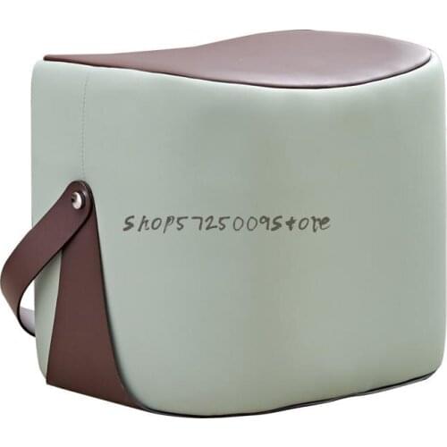 Nordic sofa stool household living room leather stool footstool sitting pier shoe stool door creative portable saddle stool shoe