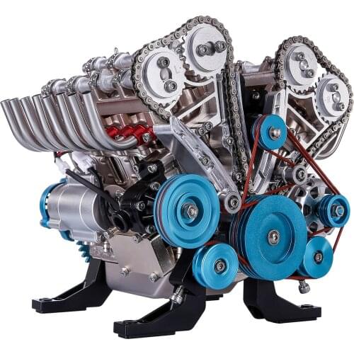 TECHING 500+Pcs 1:3 V8 Engine Model Metal Mechanical Engine Science Experiment Physics Toy Gift ( Customized Limited Edition )